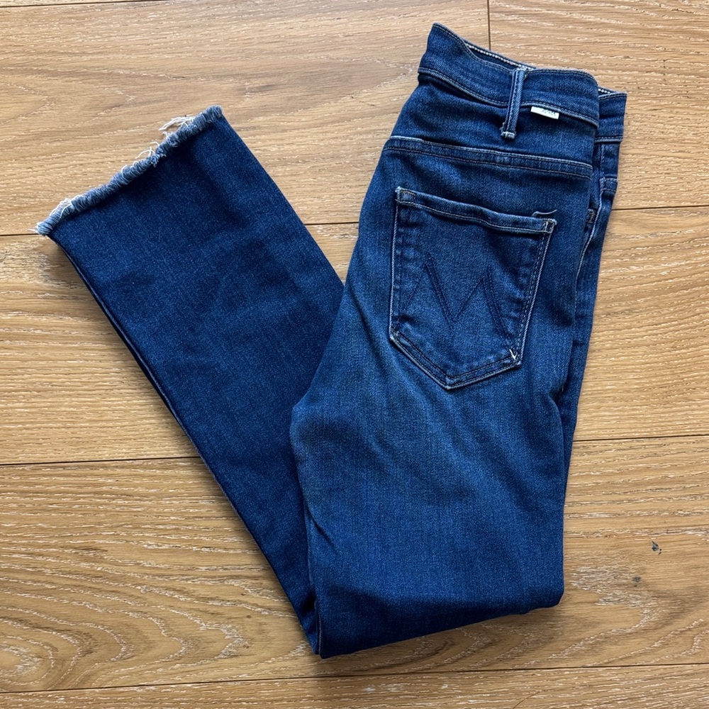 MOTHER Dark Blue Ankle Jeans